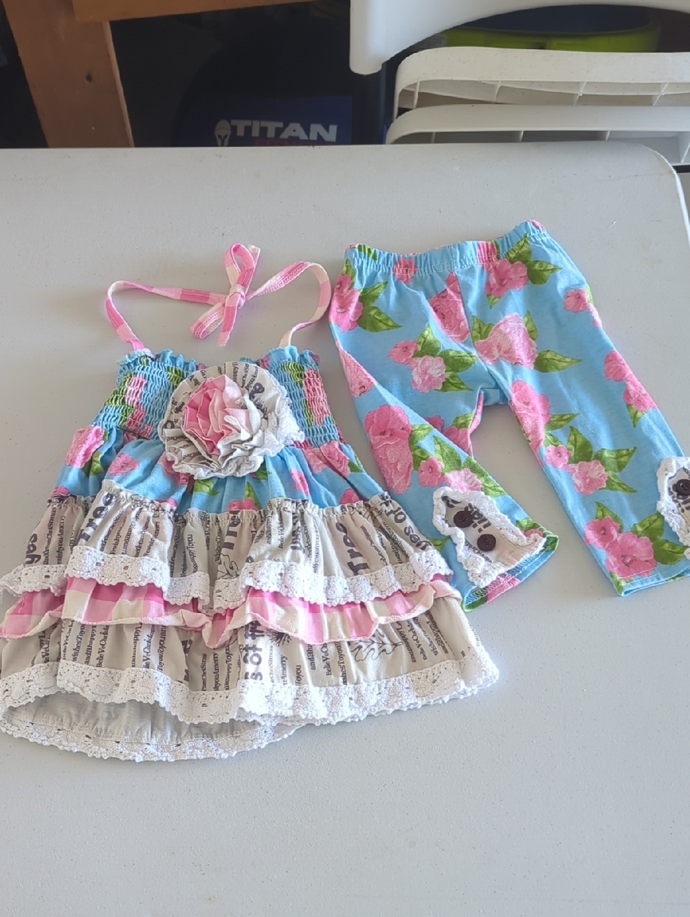 Halter Top Dress With Matching Capris